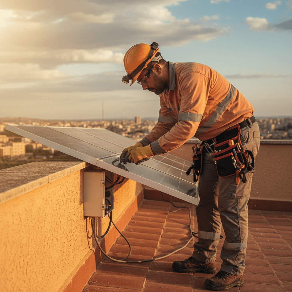 Elektrotechniker ELT-01 bei PV-Installation