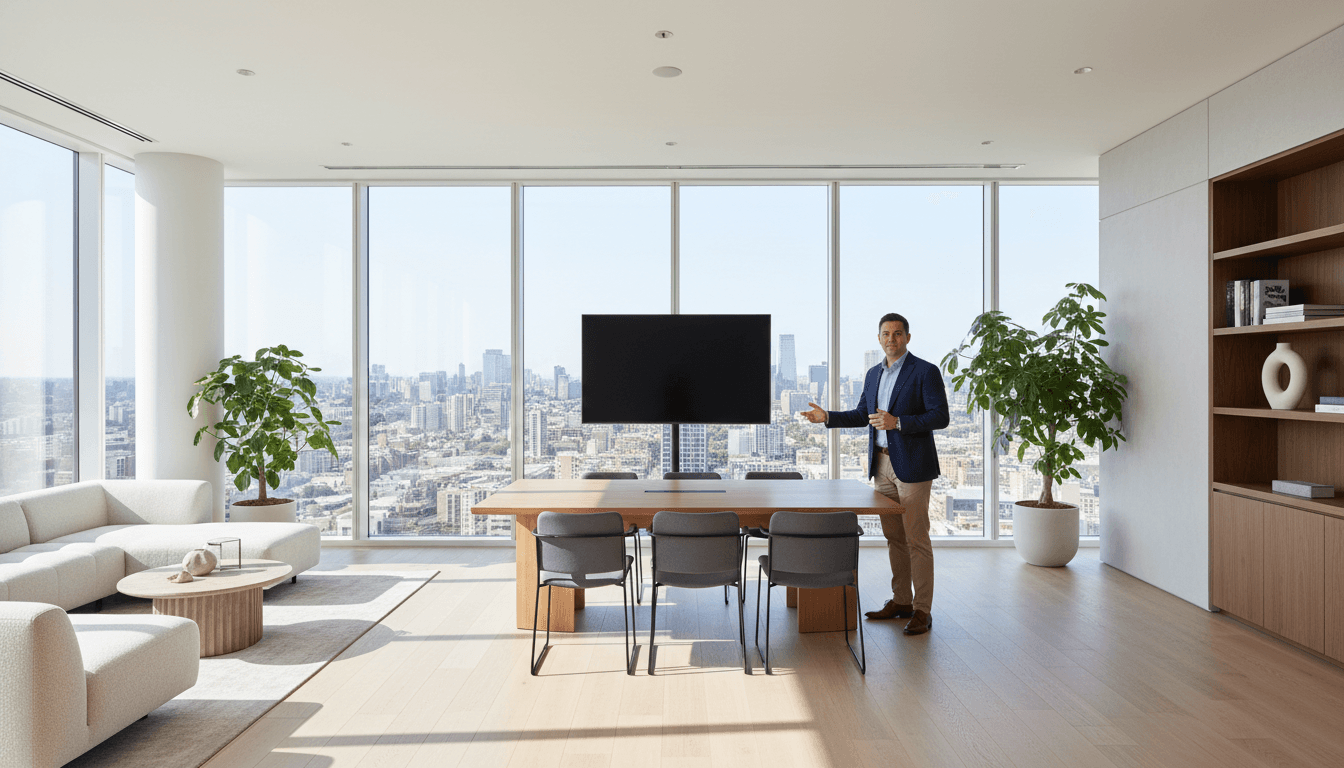 Moderates Besprechungszimmer für Kandidatengespräche